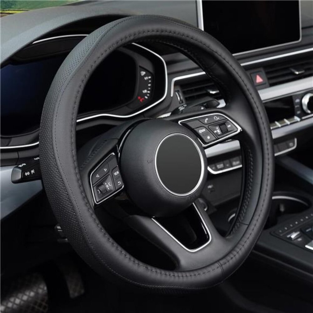 Steering Wheel Cover, Universal 15 inch, Microfiber Leather, Anti-Slip, Odorless
